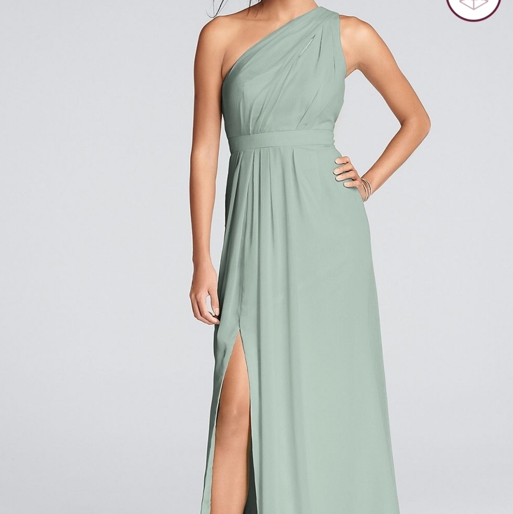 David's Bridal Bridesmaid Dress in Dusty Sage
